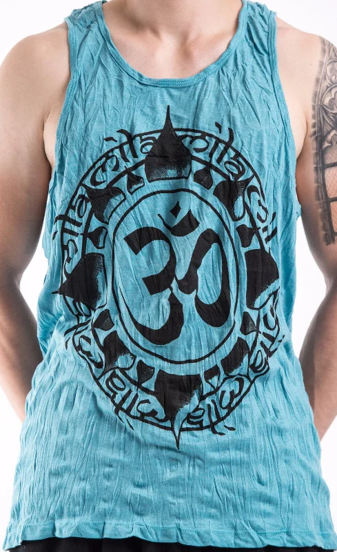 Stylish vest Sure Design Men's Infinitee Ohm Tank Top Turquoise