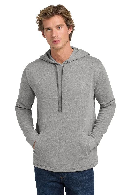 Retro-vibe Next Level Mens PCH Fleece Hooded Sweatshirt Hoodie w/ Pockets - Heather Grey