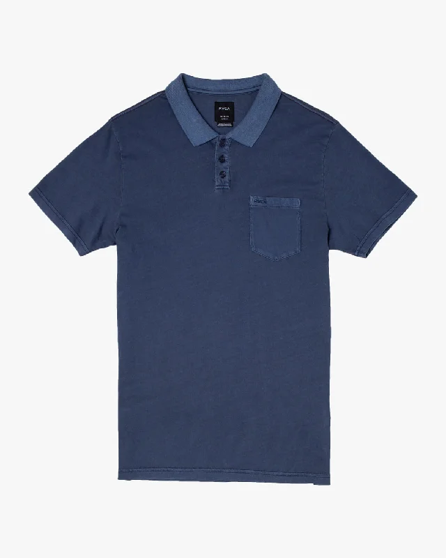 Oversized PTC Pigment Polo Shirt - Moody Blue