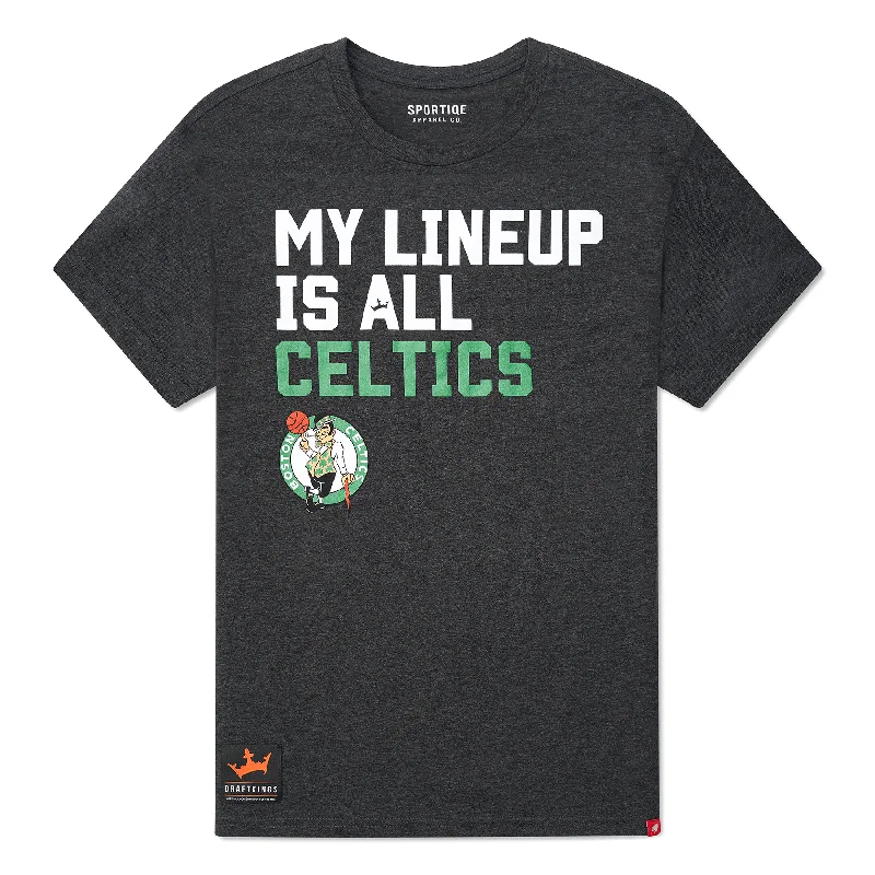 Patterned Boston Celtics My Lineup Sportiqe Comfy T-Shirt