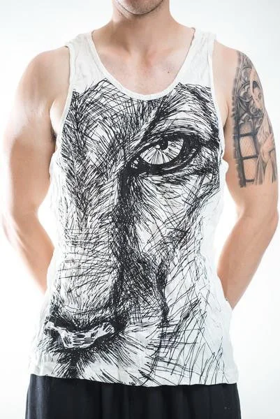 Cargo vest Sure Design Men's Lions Eye Tank Top White