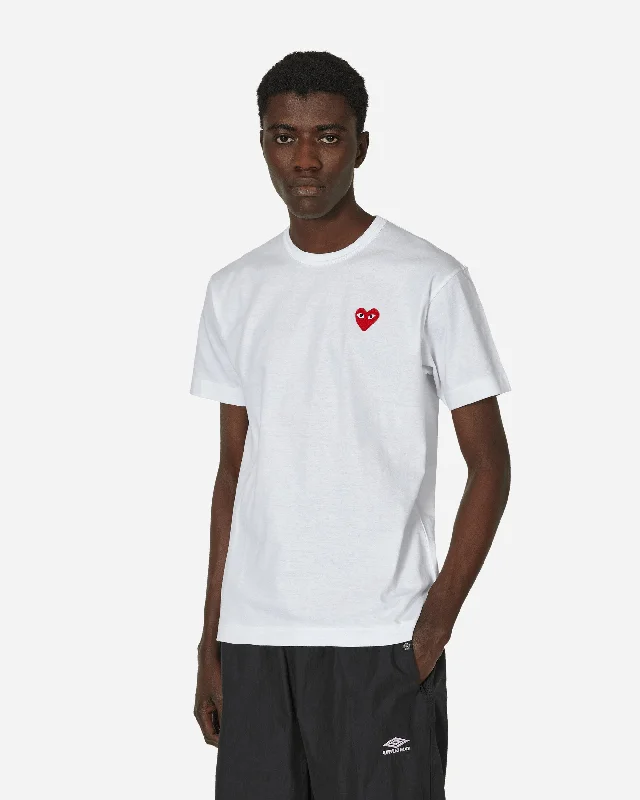 Sharp-cut Heart T-Shirt White