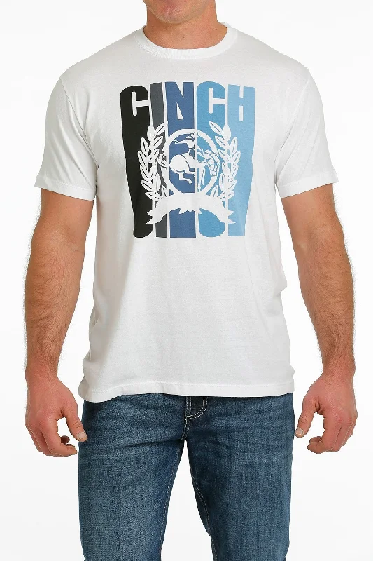 High-end Cinch Denim Tee - White