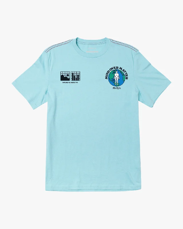 Wide-leg Over Matter Tee - Aqua Haze