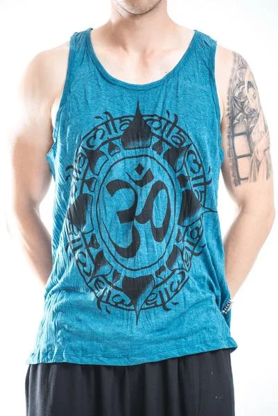 Sporty vest Sure Design Men's Infinitee Ohm Tank Top Denim Blue