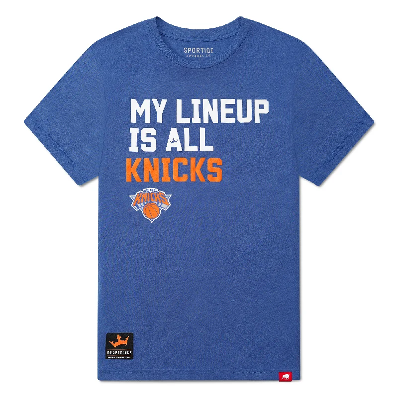 Houndstooth New York Knicks My Lineup Sportiqe Comfy T-Shirt