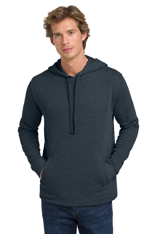 Urban-inspired Next Level Mens PCH Fleece Hooded Sweatshirt Hoodie w/ Pockets - Heather Midnight Navy Blue