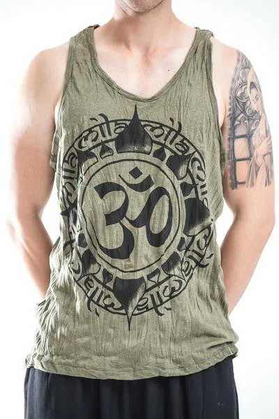 Zip-front vest Sure Design Men's Infinitee Ohm Tank Top Green