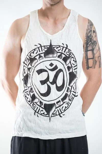 Wool-cashmere vest Sure Design Men's Infinitee Ohm Tank Top White