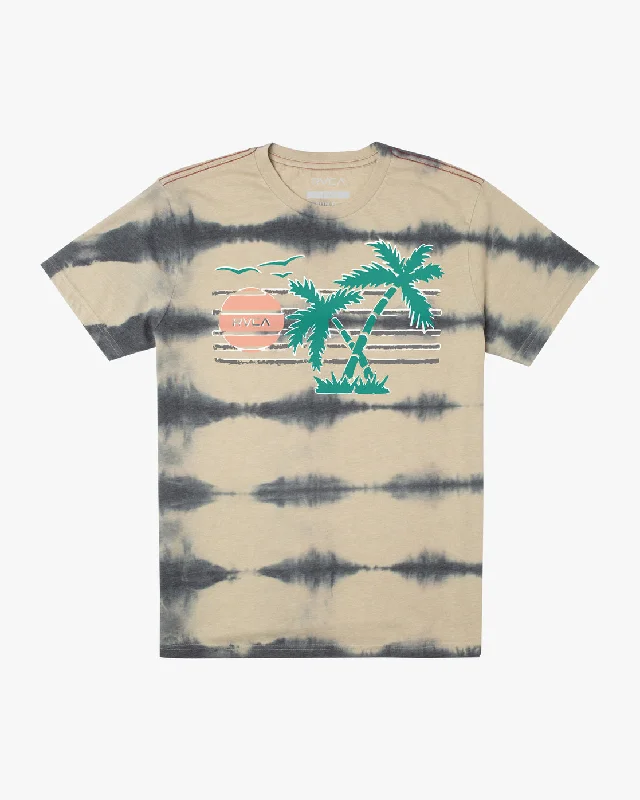 Heavy-duty Quarantine Dreams Tee - Black/Tan Tie Dye