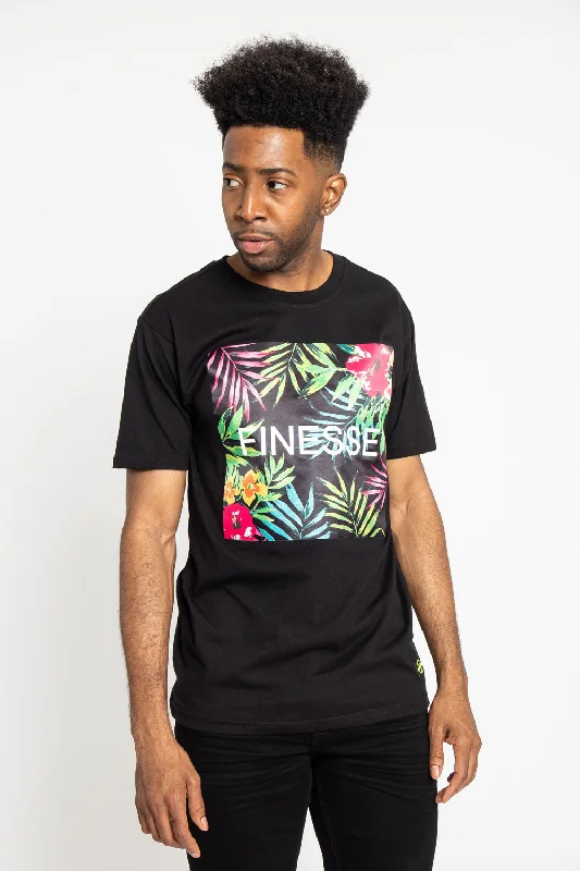 Sharp-cut Floral Finesse T-Shirt