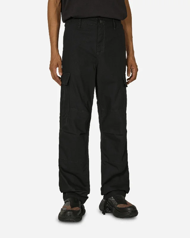 Eco-friendly pants Regular Cargo Pants Black (Rinsed)