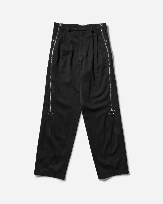 Quilted pants Men's Knox Trousers with Zip Raven Black