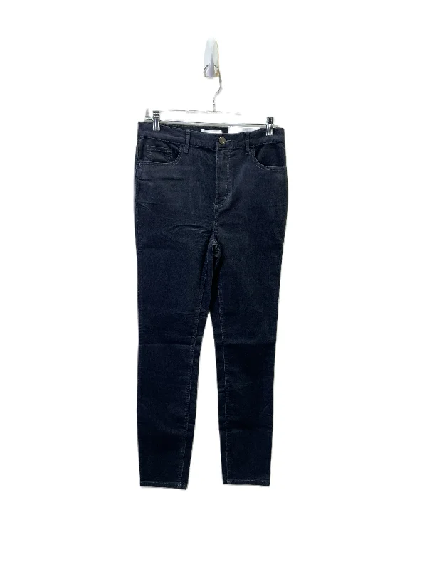 Low-rise Pants Corduroy By Loft In Blue, Size: 4