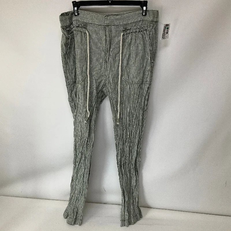 Printed pants Pants Wide Leg By Anthropologie In Striped Pattern, Size: M