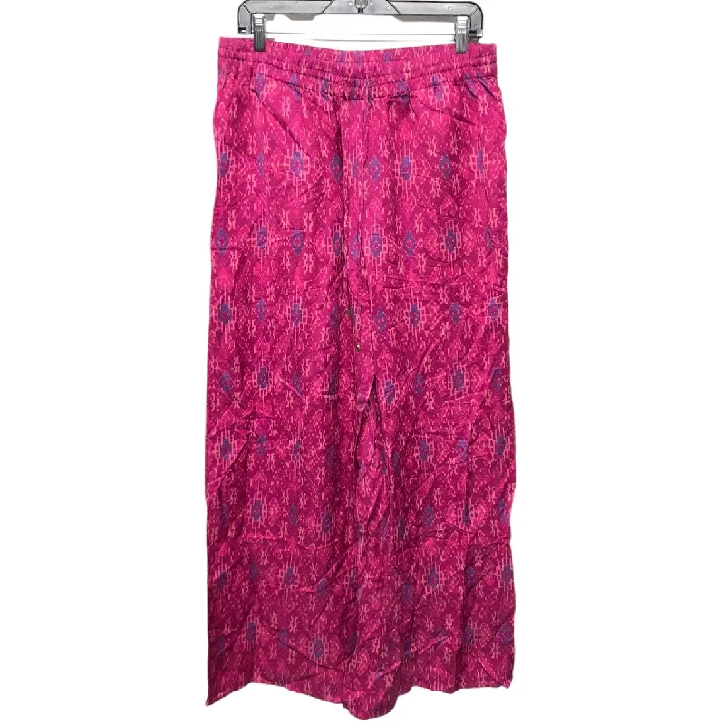 Cargo pants Pants Wide Leg By Lauren By Ralph Lauren In Pink & Purple, Size: L