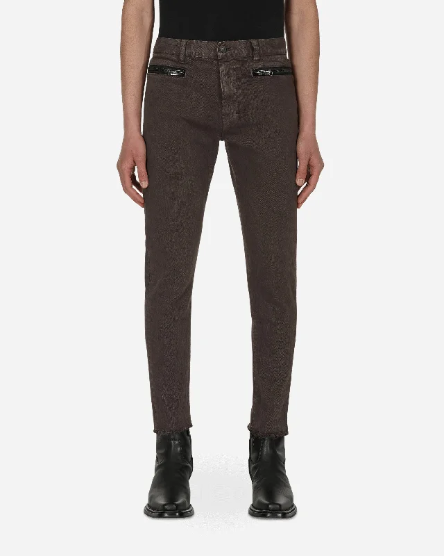 Tailored pants Zip Denim Pants Grey