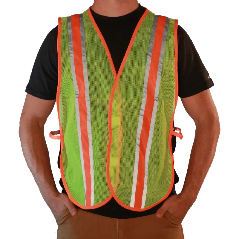 Vintage shirt   2W International Unisex Blaze Mesh Safety Vest_Hi-Vis Green