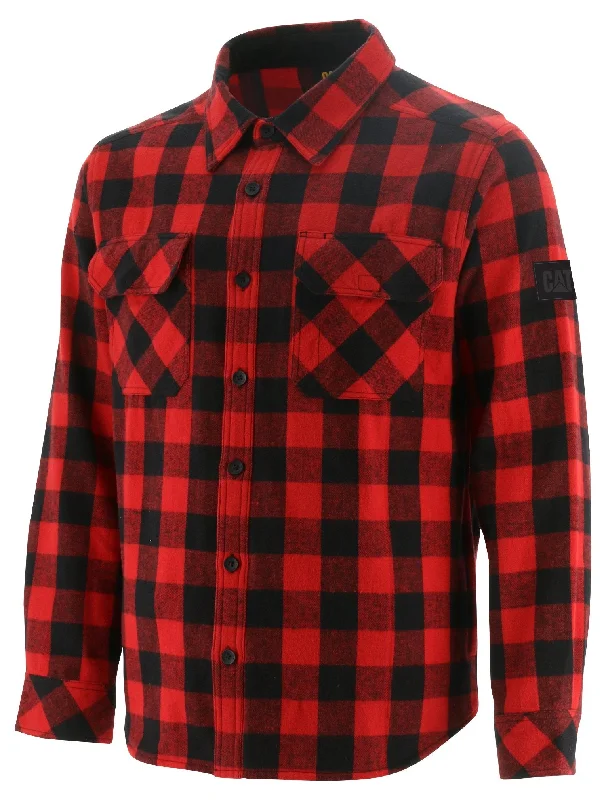 Color-block shirt CAT Men's Buffalo Check Heavyweight Button Down Overshirt