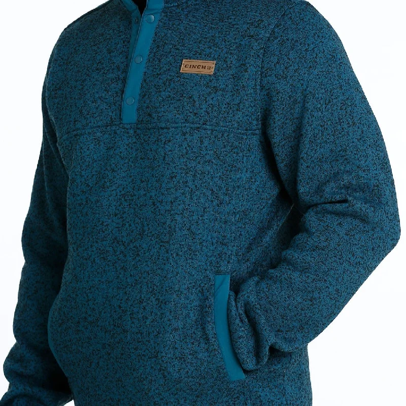 Checkered shirt Cinch Men's Teal Quarter Snap Pullover