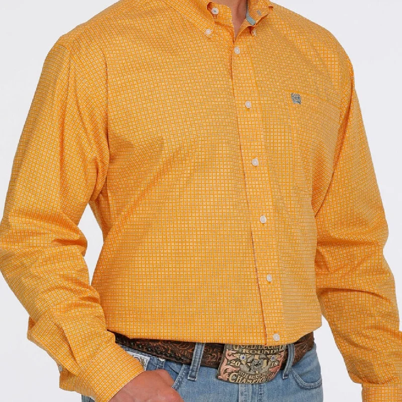 Boyfriend shirt Cinch Men's Orange Print Long Sleeve Western Shirt