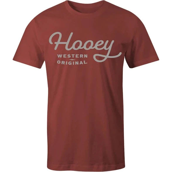 Button-front shirt Hooey Men's OG Logo Tee in Crimson