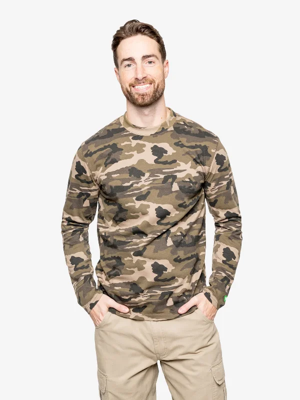 Oversized shirt Insect Shield Men's Woodland Camo Long Sleeve T-Shirt