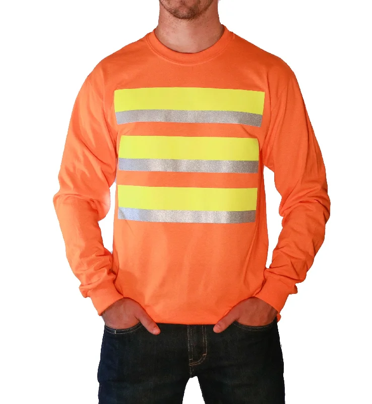 Solid shirt Whistle Workwear Safety Long Sleeve T-Shirt_Orange