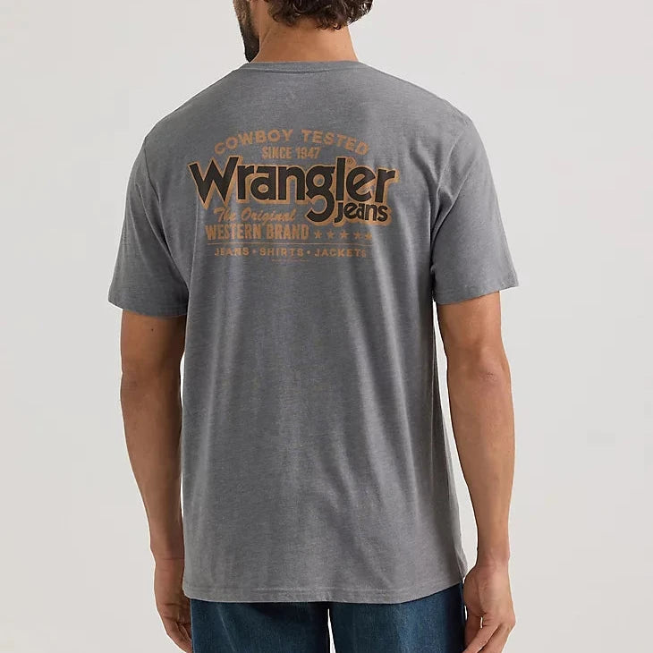 Polo shirt Wrangler Men's Graphic Logo T-Shirt in Graphite Heather